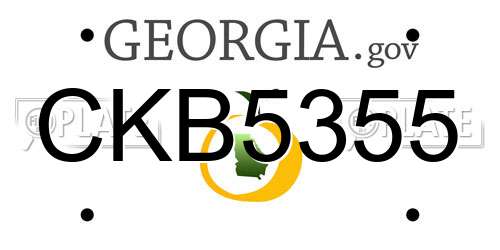 CKB5355 Georgia License Plate