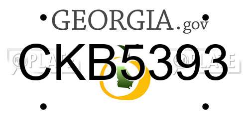 CKB5393 Georgia License Plate
