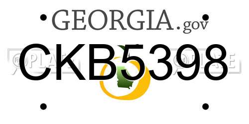CKB5398 Georgia License Plate
