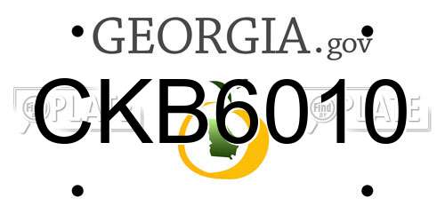 CKB6010 Georgia License Plate