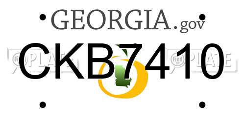 CKB7410 Georgia License Plate