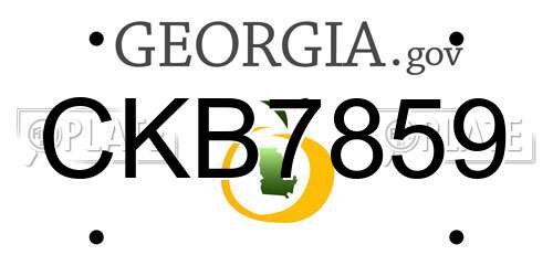 CKB7859 Georgia License Plate