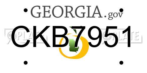 CKB7951 Georgia License Plate
