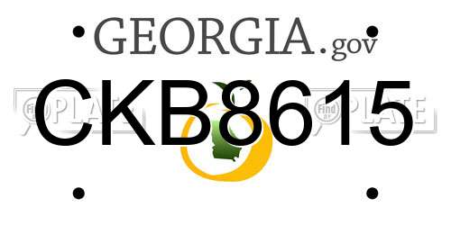 CKB8615 Georgia License Plate