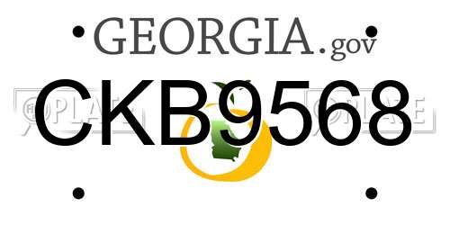 CKB9568 Georgia License Plate