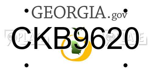 CKB9620 Georgia License Plate