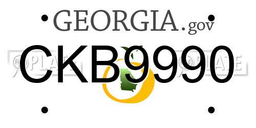 CKB9990 Georgia License Plate