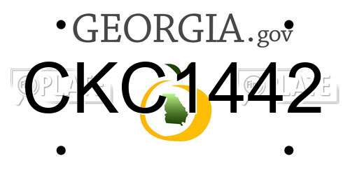 CKC1442 Georgia License Plate