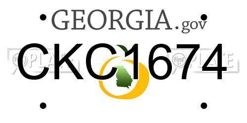 CKC1674 Georgia License Plate