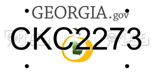 CKC2273 Georgia License Plate