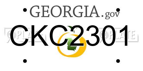CKC2301 Georgia License Plate