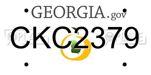 CKC2379 Georgia License Plate