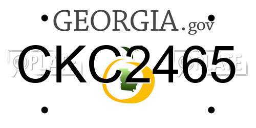 CKC2465 Georgia License Plate