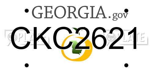 CKC2621 Georgia License Plate