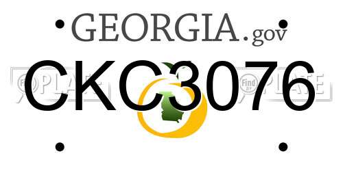 CKC3076 Georgia License Plate
