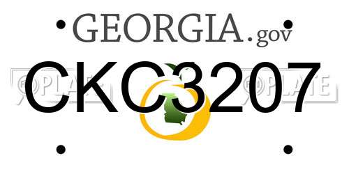 CKC3207 Georgia License Plate