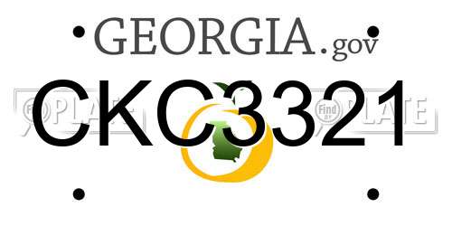 CKC3321 Georgia License Plate