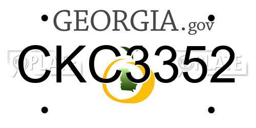 CKC3352 Georgia License Plate