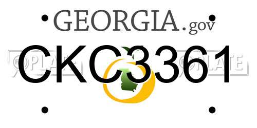 CKC3361 Georgia License Plate
