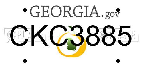 CKC3885 Georgia License Plate
