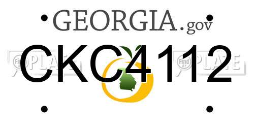 CKC4112 Georgia License Plate
