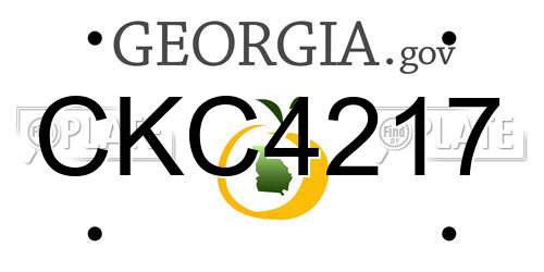 CKC4217 Georgia License Plate