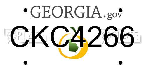 CKC4266 Georgia License Plate