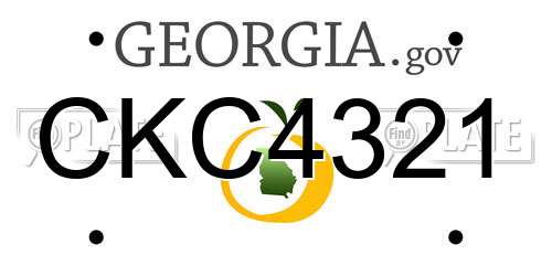 CKC4321 Georgia License Plate