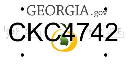 CKC4742 Georgia License Plate