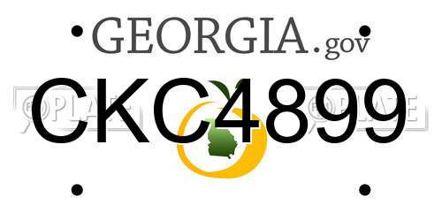 CKC4899 Georgia License Plate