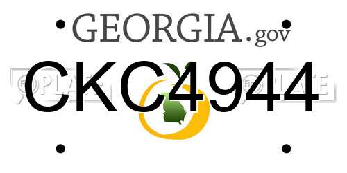 CKC4944 Georgia License Plate