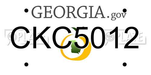 CKC5012 Georgia License Plate