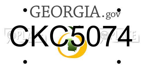 CKC5074 Georgia License Plate