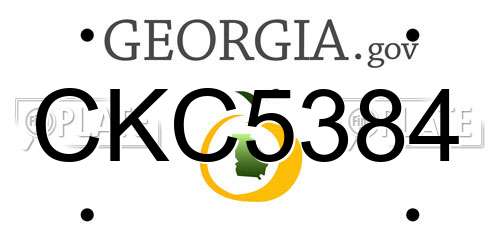 CKC5384 Georgia License Plate