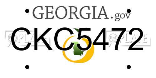 CKC5472 Georgia License Plate