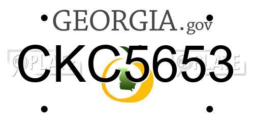 CKC5653 Georgia License Plate
