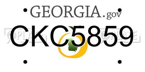 CKC5859 Georgia License Plate