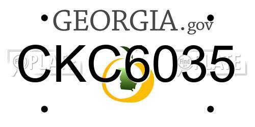 CKC6035 Georgia License Plate
