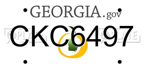 CKC6497 Georgia License Plate