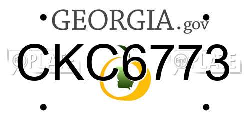 CKC6773 Georgia License Plate