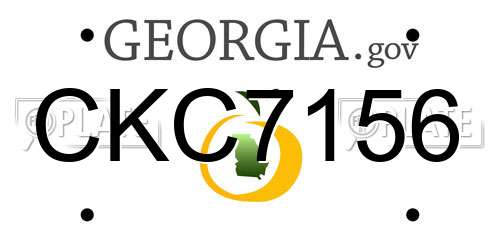 CKC7156 Georgia License Plate