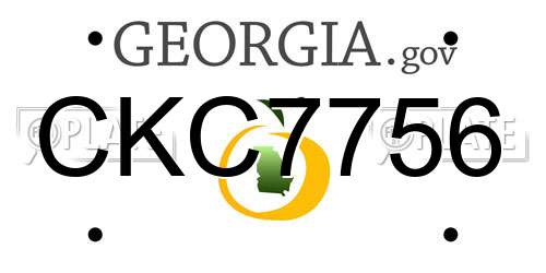 CKC7756 Georgia License Plate