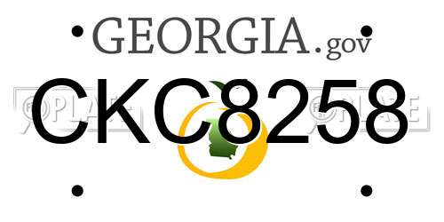 CKC8258 Georgia License Plate