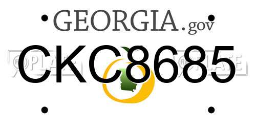 CKC8685 Georgia License Plate