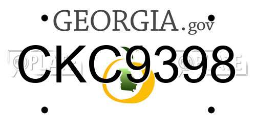 CKC9398 Georgia License Plate
