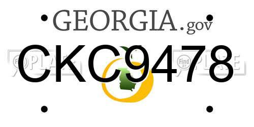 CKC9478 Georgia License Plate