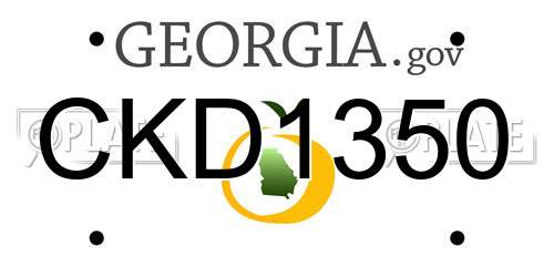 CKD1350 Georgia License Plate