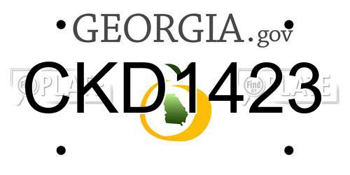 CKD1423 Georgia License Plate