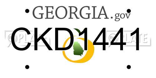 CKD1441 Georgia License Plate
