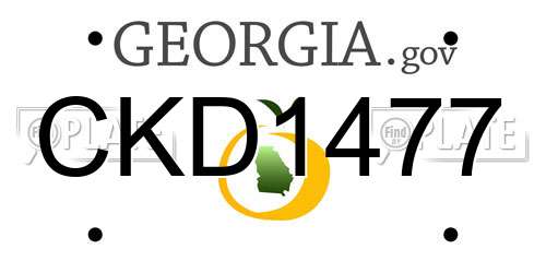 CKD1477 Georgia License Plate
